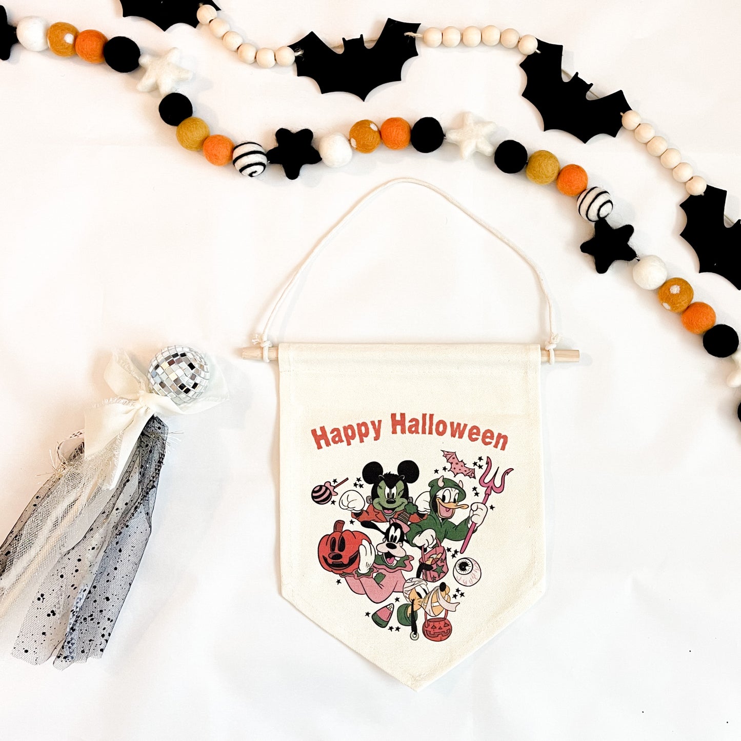 Spooky Friends Halloween Mini Pennant Banner