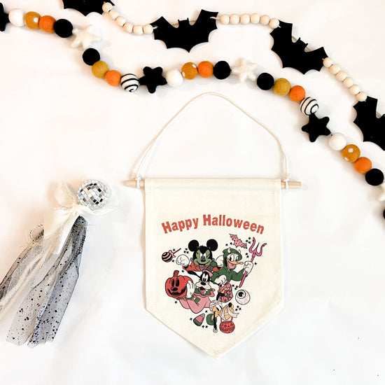 Load image into Gallery viewer, Spooky Friends Halloween Mini Pennant Banner
