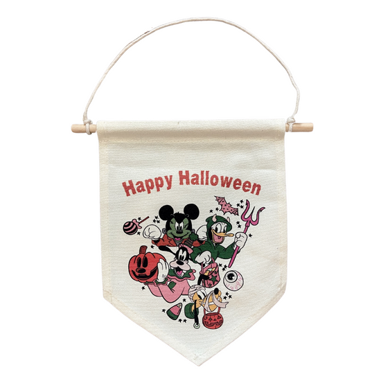 Load image into Gallery viewer, Spooky Friends Halloween Mini Pennant Banner
