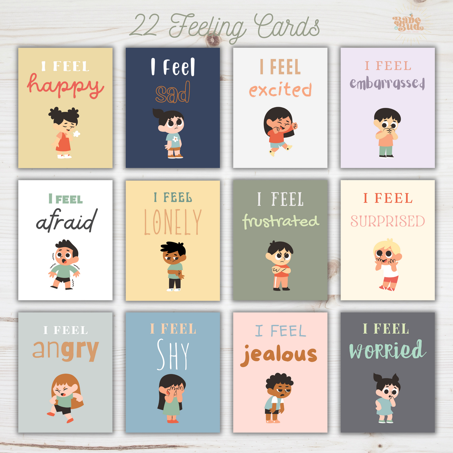 Digital Download | Feelings Cards - Social Emotional Learning for Littles