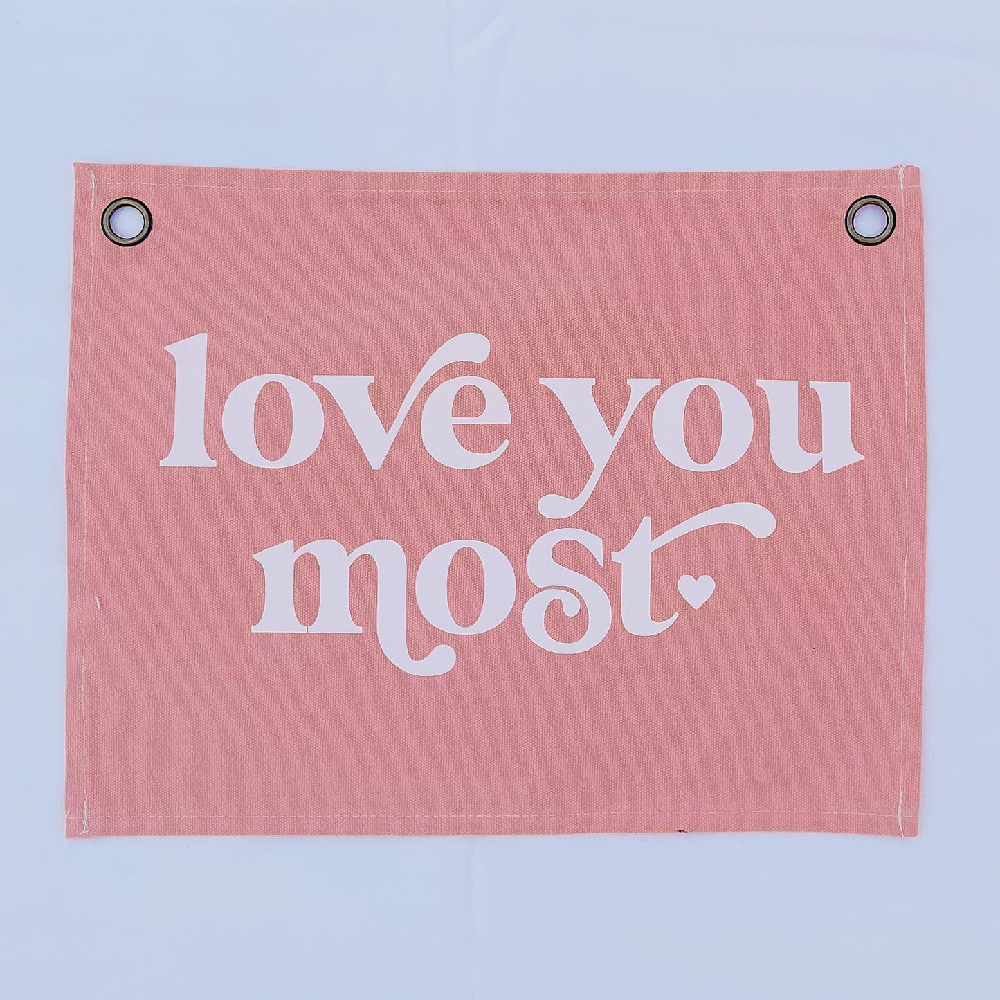 Love You Most Midi Canvas Banner
